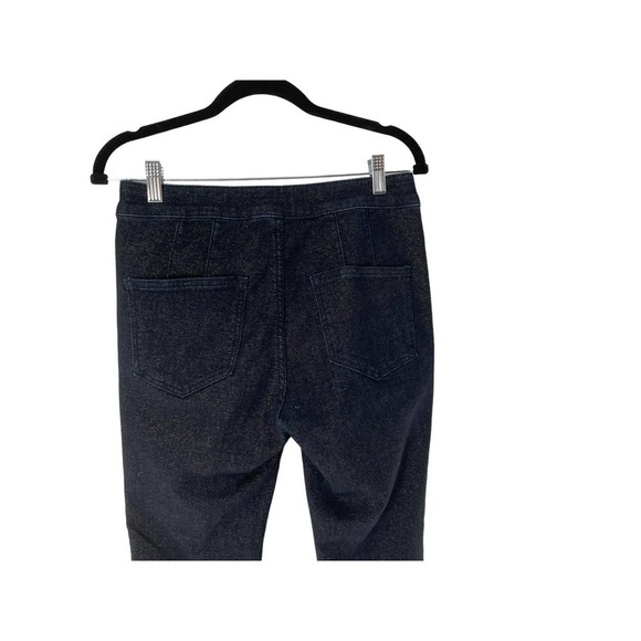 Anthropologie PILCRO HIGH RISE DENIM LEGGINGS WITH METALLIC SHEEN - Picture 5 of 9